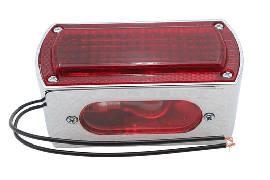HARLEY Chrome Die Cast Box Style Tail Lamp Fits 0-  Custom, application