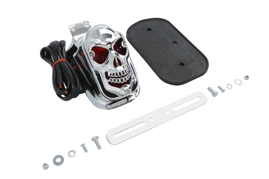 HARLEY Chrome Skull Grill Tombstone Tail Lamp Fits 0-  Custom, application