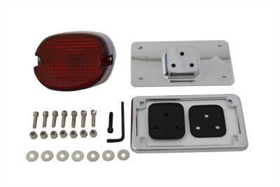 HARLEY Chrom-Rücklicht-Kennzeichenhalter-Kit, flach, passend für 1973-1984 FX, 1991-1998 FXD, 1991-1998 XL
