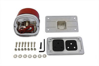 HARLEY Chrom-Rücklicht-Kennzeichenhalter-Kit, flach, passend für 1973-1984 FX, 1991-1998 FXD, 1991-1998 XL