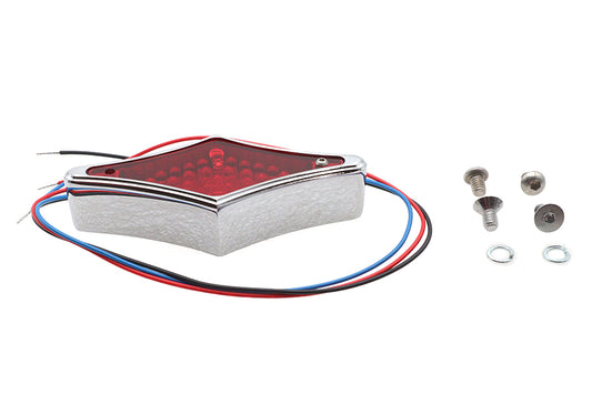HARLEY Chrome Diamond LED Flat Back Tail Lamp Fits 0-  Custom, application