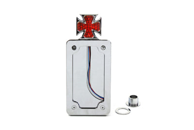 HARLEY Chrom Billet Seitenmontage Rücklicht-Kit Passend für 1984-2007 FXST, 1986-2007 FLST, 2006-2007 FXD