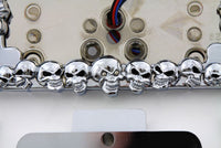 HARLEY Chromes Rücklicht und Kennzeichenhalter im Totenkopf-Stil Passend für FLT Modelle ab 1997,