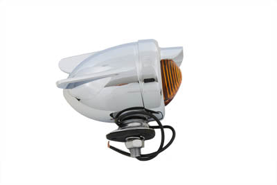 HARLEY Bomber Marker Lamp Amber 3 Fin Design Fits 0-  Custom, application
