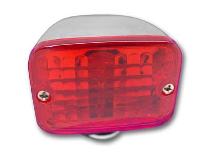 HARLEY Chrome Tour Marker Lamp Set with Red Lens Fits 0-  Custom, application