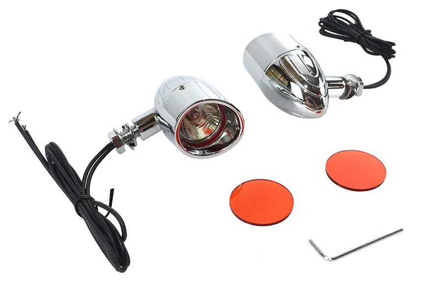 HARLEY Bullet Grooved Type Marker Lamp Set Fits 0-  Custom, application