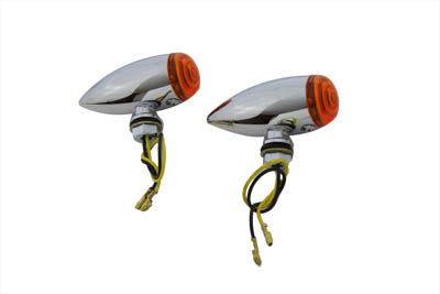 HARLEY Mini LED Bullet Amber Lens Marker Lamp Set Fits 0-  Custom, application