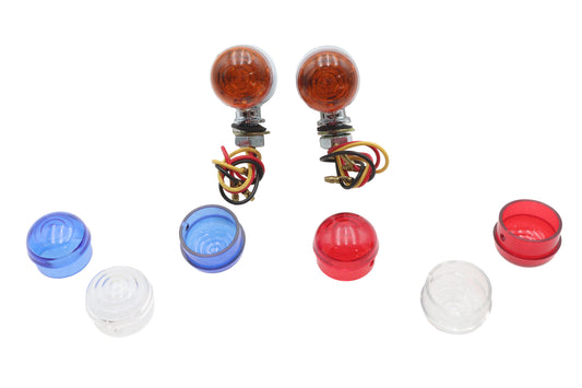 HARLEY Mini Amber LED Bullet Lens Marker Lamp Set Fits 0-  Custom, application