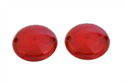 HARLEY Blinkerglas-Set, rot, Stock Style, passend für 1963–1984 FL,