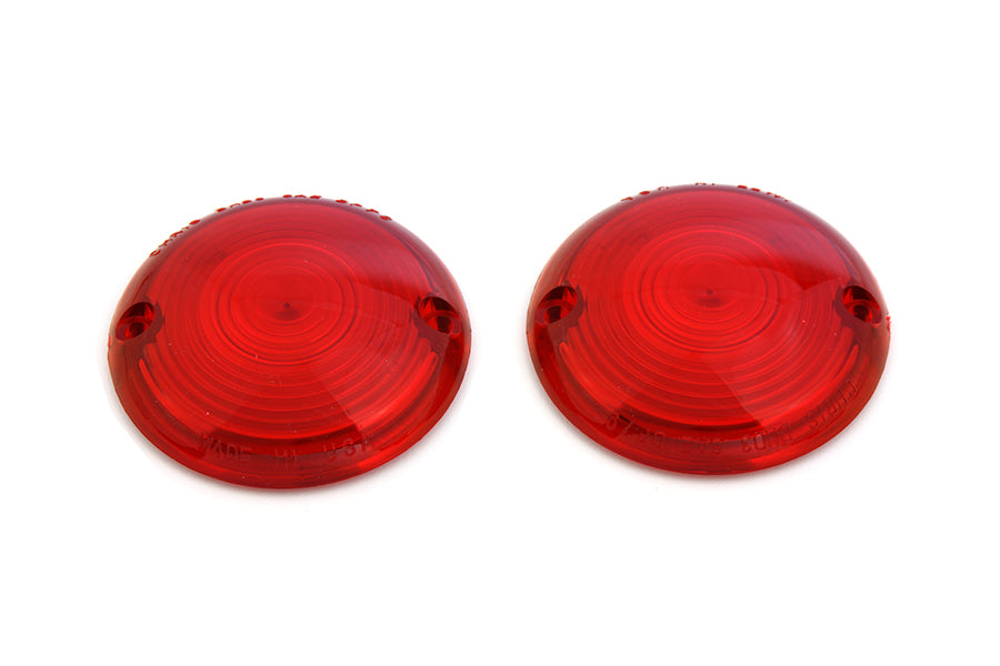 HARLEY Blinkerglas-Set, rot, Stock Style, passend für 1963–1984 FL,