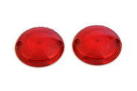 HARLEY Blinkerglas-Set, rot, Stock Style, passend für 1963–1984 FL,