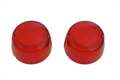 HARLEY Blinklichtglas-Set, rot, passend für 1973-1985 XL, 1973-1984 FX, 1982-1985 FXR, 1982-1985 FXR,