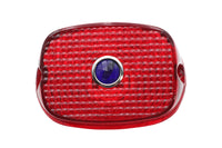 HARLEY Rücklichtglas rot mit blauem Punkt Passend für 1973-1984 FL, 1973-1998 XL, 1991-1998 FXD, 1973-1