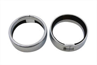 HARLEY Zusatzscheinwerfer Chrom-Frenched-Zierring-Set passend für 1962-1984 FL, 1979-1984 FLT, 1984-UP FLT,