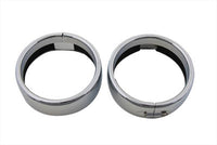 HARLEY Zusatzscheinwerfer Chrom-Frenched-Zierring-Set passend für 1962-1984 FL, 1979-1984 FLT, 1984-UP FLT,