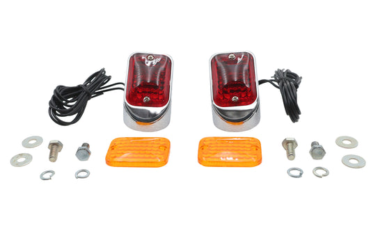 HARLEY Deco Marker Lamp Set Bulb Type With Red and Amber Lenses Fits 0-  Custom, application