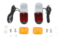 HARLEY Deco Marker Lamp Set Bulb Type With Red and Amber Lenses Fits 0-  Custom, application