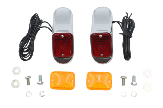 HARLEY Deco Marker Lamp Set Bulb Type With Red and Amber Lenses Fits 0-  Custom, application