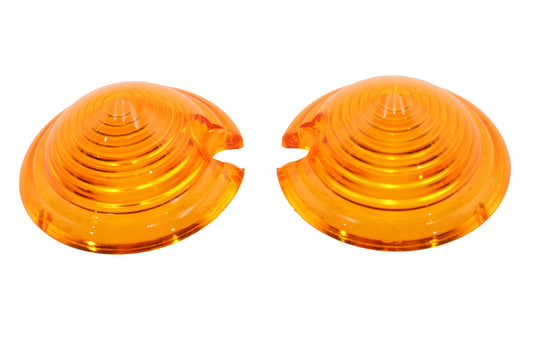 HARLEY Bullet Style Marker Lamp Amber Lens Set Fits 0-  Custom, application for bullet style marker
