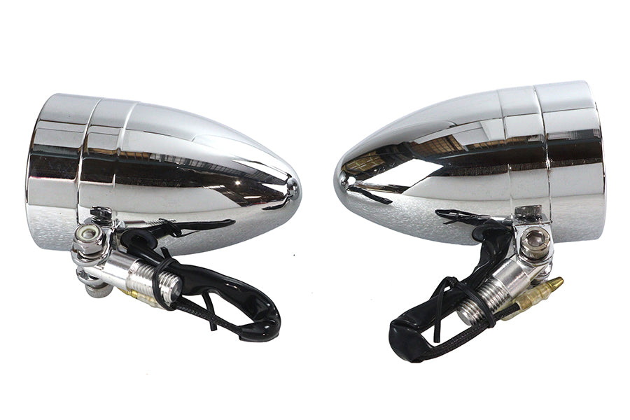 HARLEY Chrom-Torpedomarkierungsleuchten-Set mit klarem Glas, passend für 0- Custom-Anwendungen