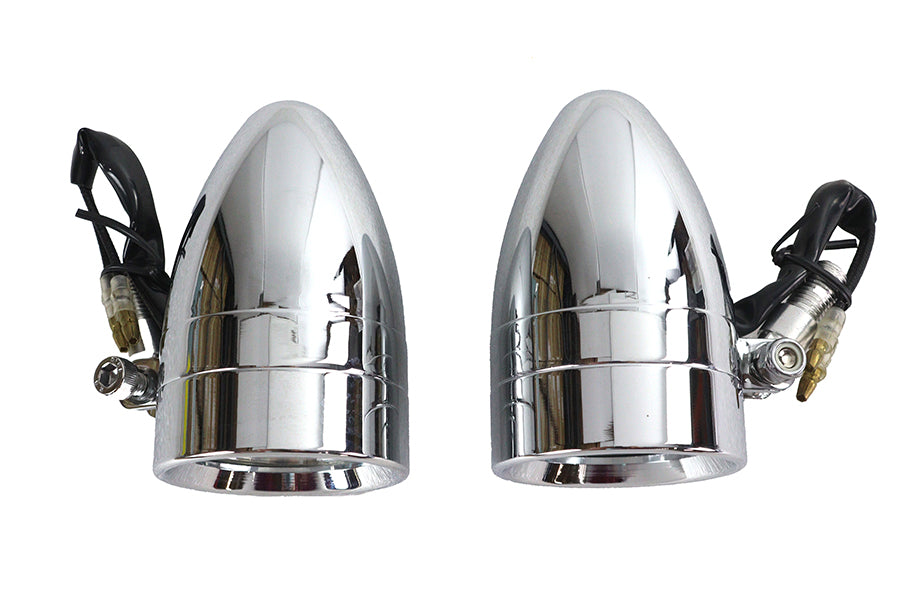 HARLEY Chrom-Torpedomarkierungsleuchten-Set mit klarem Glas, passend für 0- Custom-Anwendungen