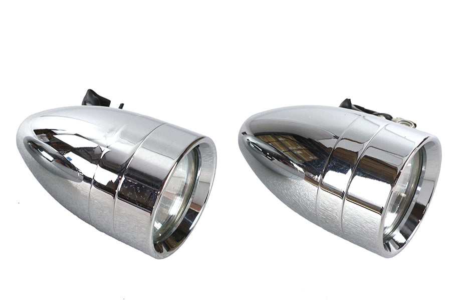 HARLEY Chrom-Torpedomarkierungsleuchten-Set mit klarem Glas, passend für 0- Custom-Anwendungen
