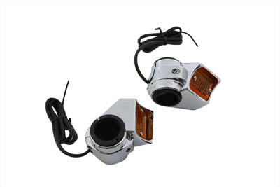 HARLEY Chrome Marker Lamp Kit Single Filament Fits 0-  Custom, application attaches to 35, 39 and 41