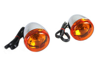 HARLEY Chrom Blinker Set Torpedo Style hinten passend für 2001-UP FXSTD,