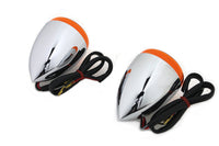 HARLEY Chrom Blinker Set Torpedo Style hinten passend für 2001-UP FXSTD,