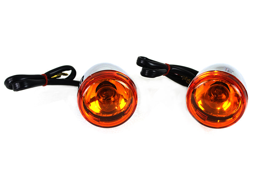 HARLEY Chrom Blinker Set Torpedo Style hinten passend für 2001-UP FXSTD,