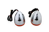 HARLEY Chrom Blinker Set Torpedo Style hinten passend für 2001-UP FXSTD,