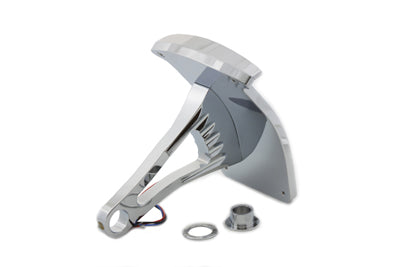 HARLEY Chrome Slice LED Vertikale Rückleuchtenbaugruppe Passend für 1984-2007 FXST,   1986-2007 FLST,   2