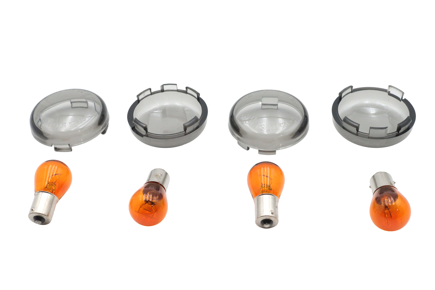 HARLEY Blinker-Dome-Style-Linsensatz, getönt, passend für FXST ab 2000, FXD 2000–2017, XL ab 2002