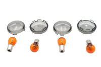 HARLEY Blinker-Dome-Style-Linsensatz, getönt, passend für FXST ab 2000, FXD 2000–2017, XL ab 2002