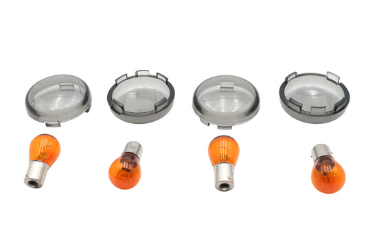 HARLEY Blinker-Dome-Style-Linsensatz, getönt, passend für FXST ab 2000, FXD 2000–2017, XL ab 2002