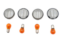 HARLEY Blinker-Dome-Style-Linsensatz, getönt, passend für FXST ab 2000, FXD 2000–2017, XL ab 2002