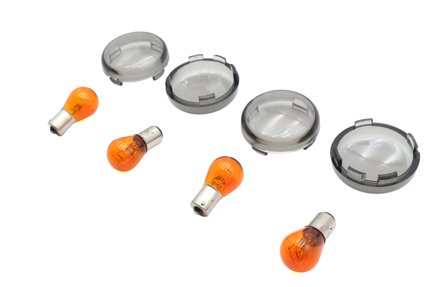 HARLEY Blinker-Dome-Style-Linsensatz, getönt, passend für FXST ab 2000, FXD 2000–2017, XL ab 2002