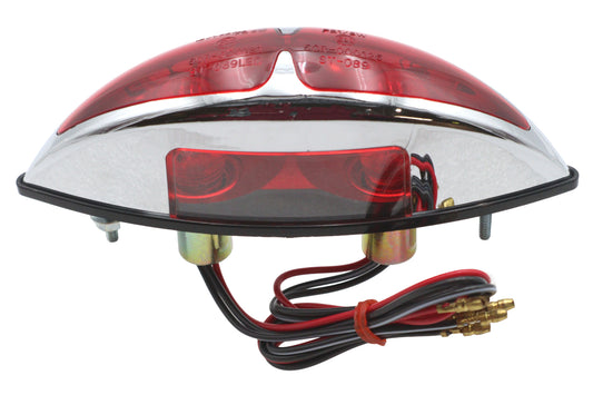 HARLEY Chrome ABS Big Eye Red Lens Tail Lamp Fits 0-  Custom, application