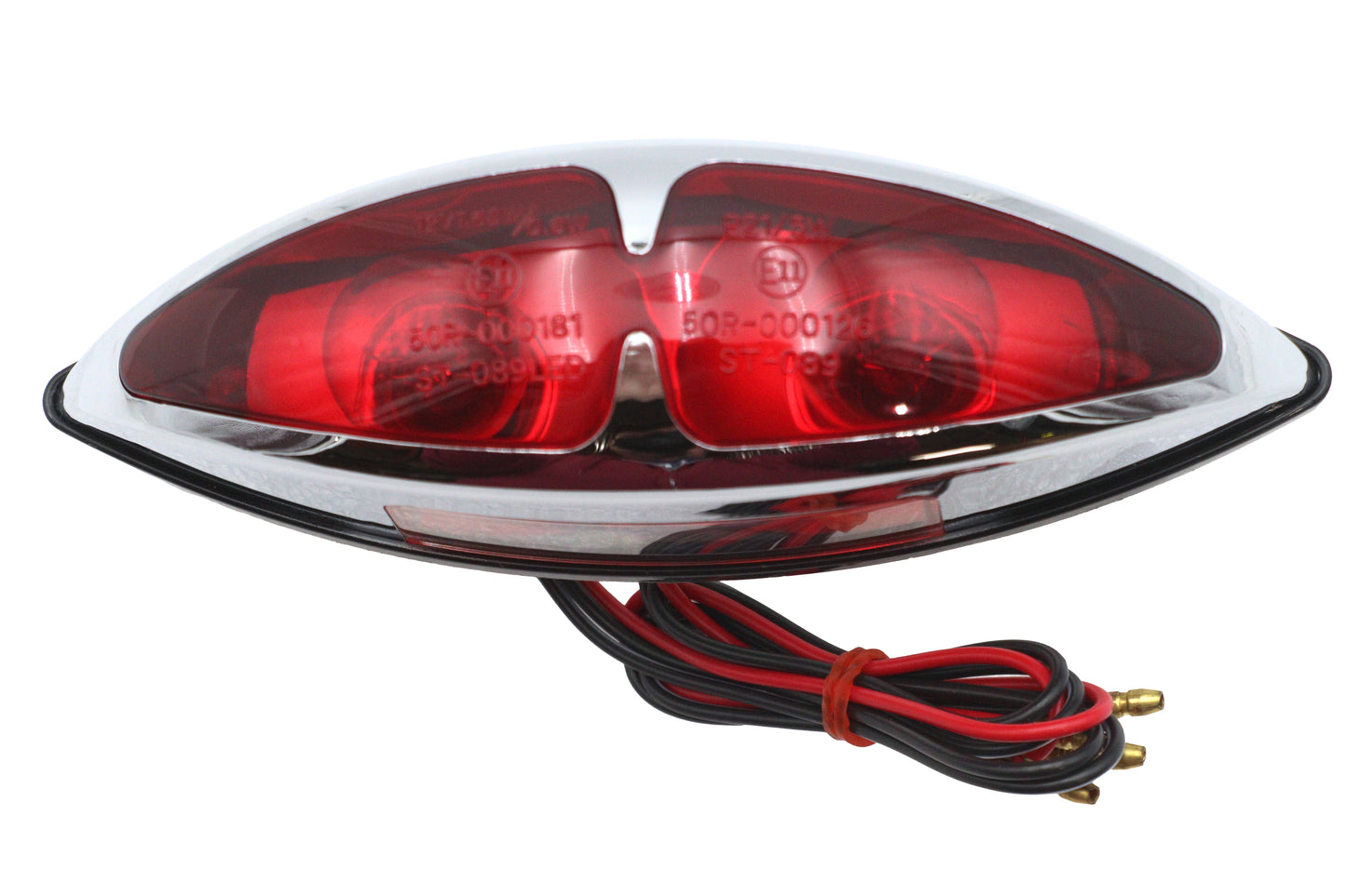 HARLEY Chrom ABS Big Eye Rücklicht mit roter Linse Passt 0-  Custom, Anwendung