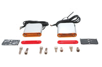 HARLEY quadratisches Positionsleuchten-Set mit roter und gelber Linse, passend für 0- Custom, Anwendung