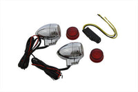 HARLEY Klarglas mit roten LEDs Seitenmarkierungsleuchten Set Passend für 0-  Custom, Anwendung