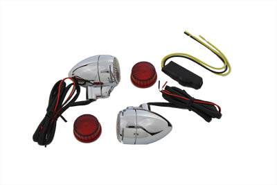 HARLEY Clear Lens with Red LEDs Marker Lamp Set Fits 0-  Custom, application