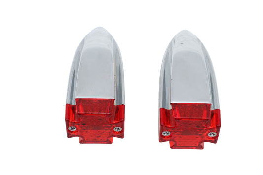 HARLEY Rotglas-LED-Positionsleuchten-Set mit gelber LED für 0- Custom-Anwendungen