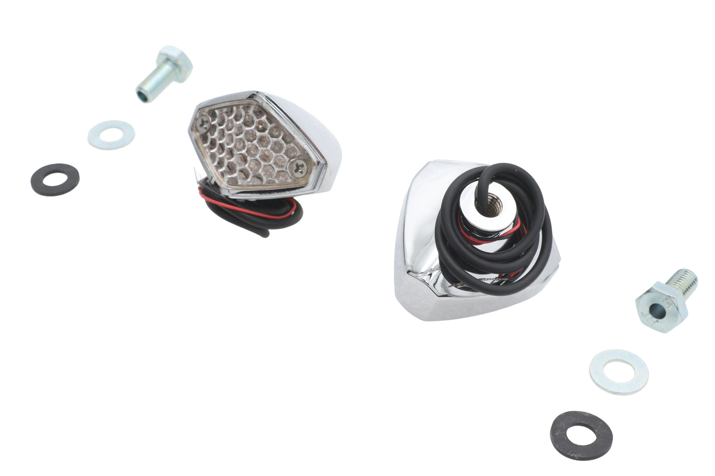 HARLEY Rote LED Klarglas Mikro-Positionsleuchten-Set Passt 0-  Custom, Anwendung