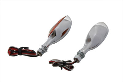 HARLEY Chrome Eagle Eye Amber Marker Lamp Set Fits 0-  Custom, application