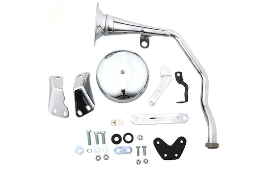HARLEY Trompeten-Stil 6 Volt Chrom Hupen-Kit Passend für 1948-1964 FL, Passend für Panhead-Modelle 6 Volt Typ