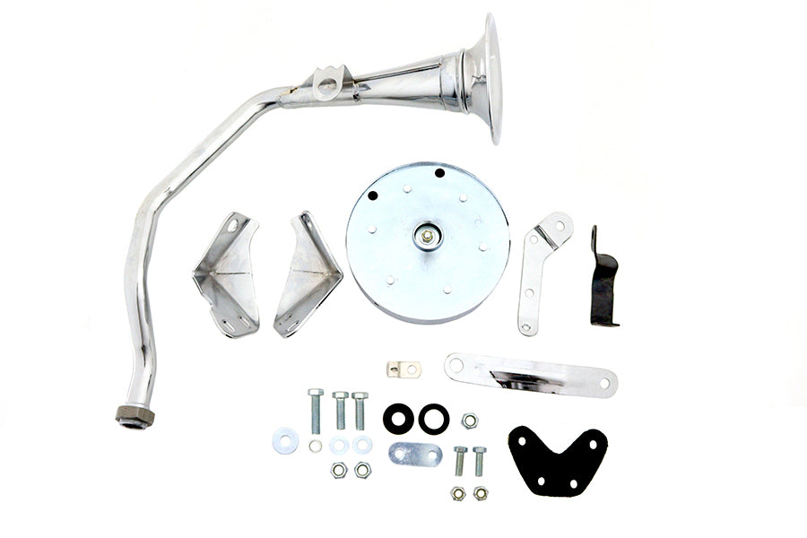HARLEY Trompeten-Stil 6 Volt Chrom Hupen-Kit Passend für 1948-1964 FL, Passend für Panhead-Modelle 6 Volt Typ