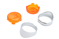 HARLEY Blinker Bullet Flachglas Visier Set passend für 0-  Custom, Anwendung für Bullet OE Scheinwerfer