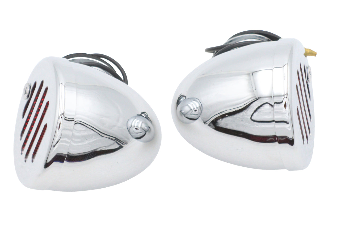 HARLEY Chrome Bullet Markierungsleuchten-Set mit rotem Glas Passend für 0- Custom, Anwendung