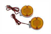 HARLEY LED-Blinker-Set hinten, gelbes Glas, passend für 1986-UP FLT, 1986-UP FLST,